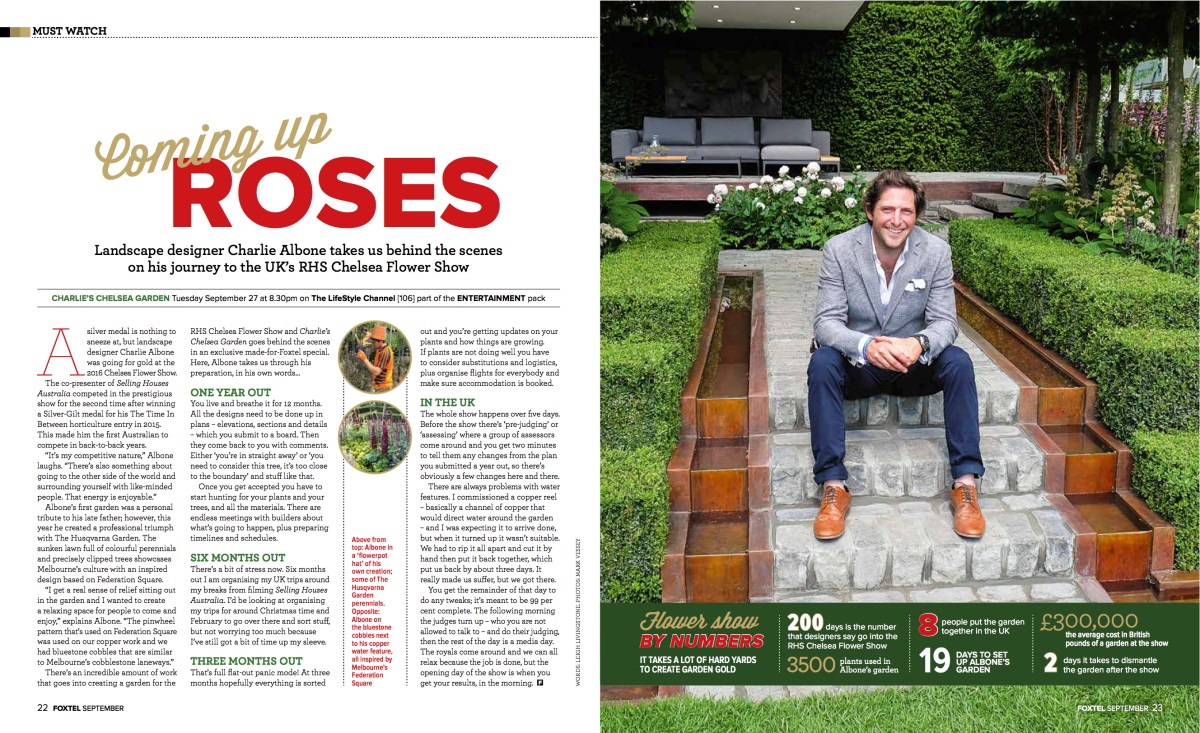 Charlie Albone (Foxtel magazine)