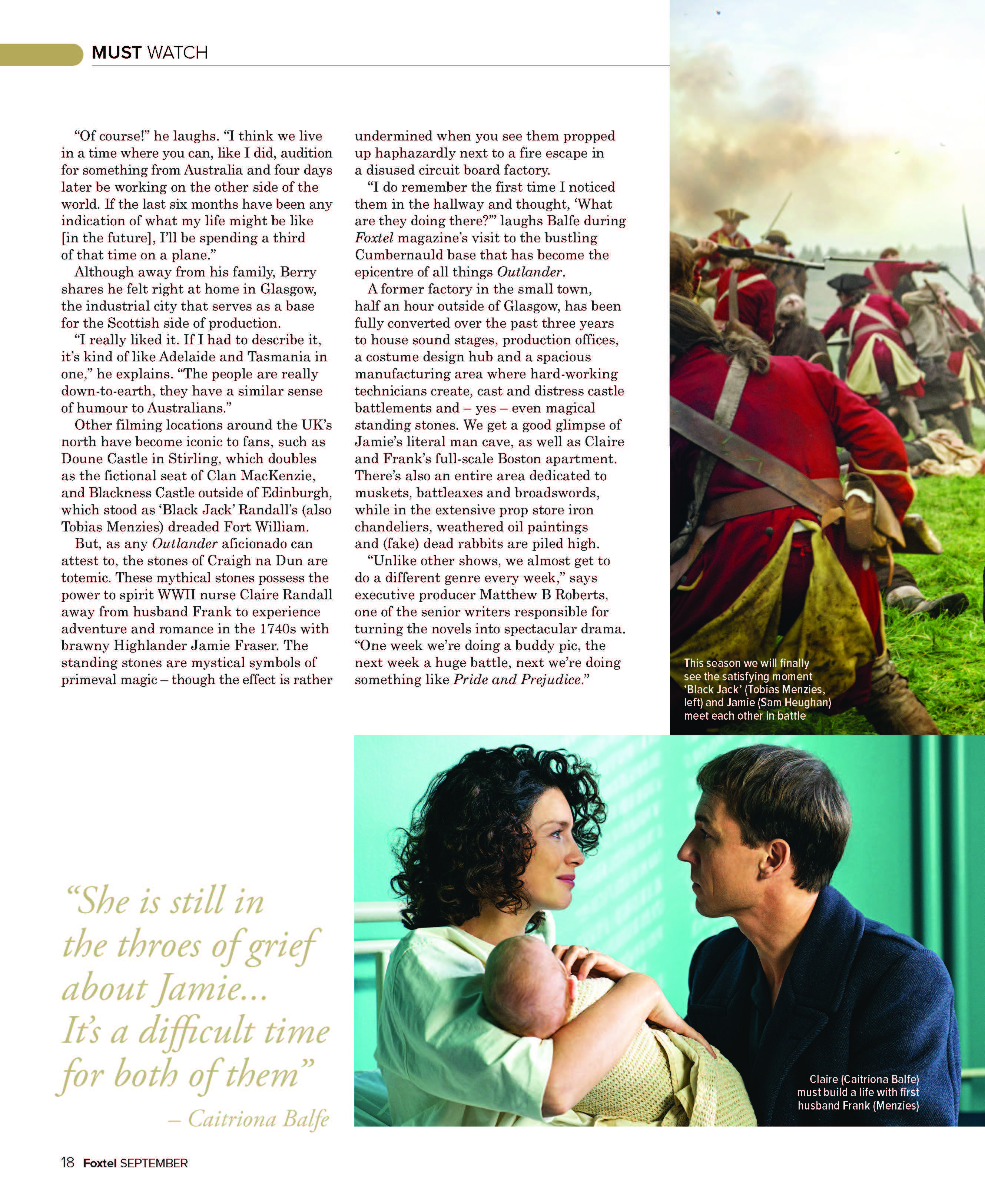 David Berry: Outlander (Foxtel magazine)