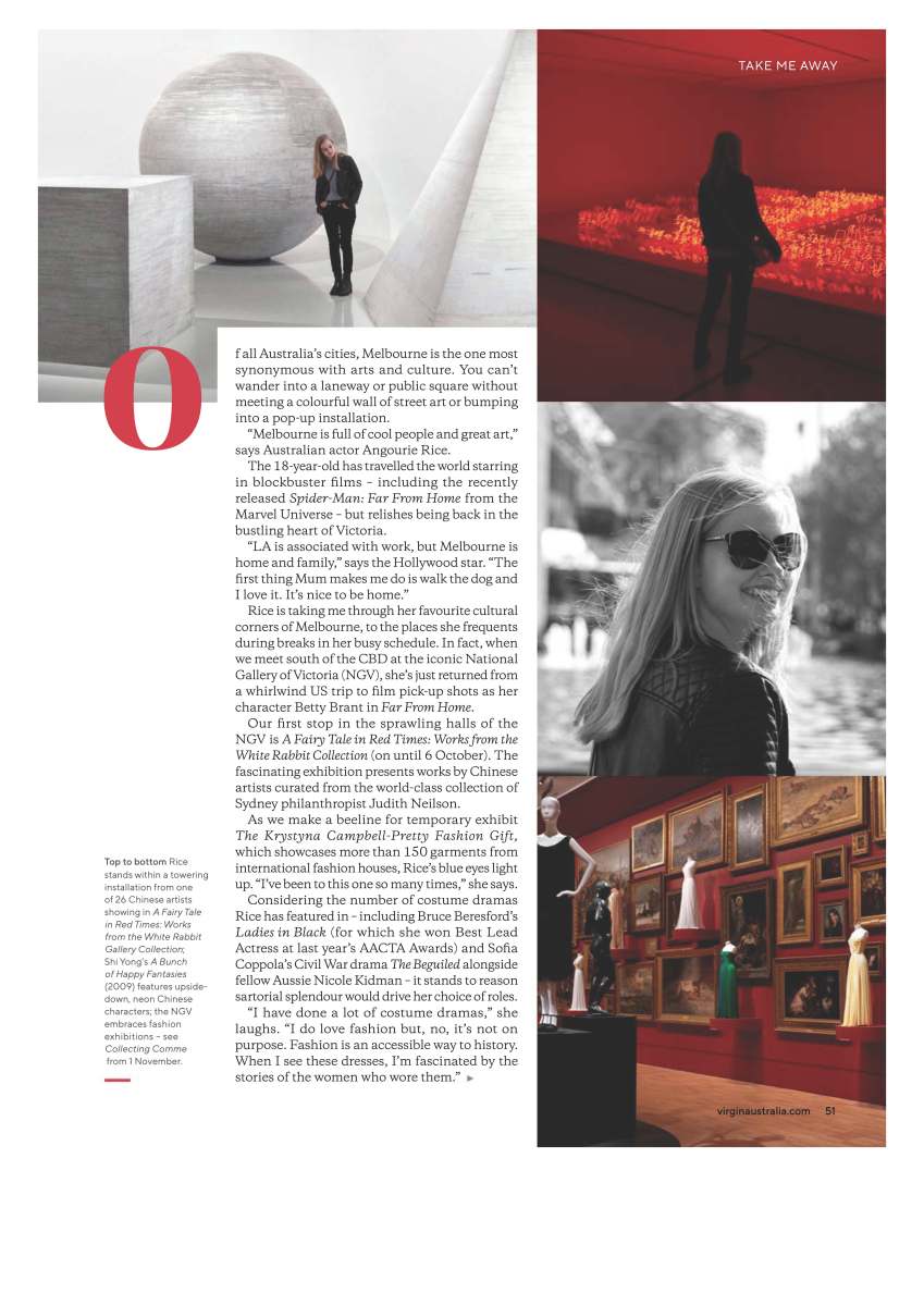 Actress Angourie Rice in Melbourne